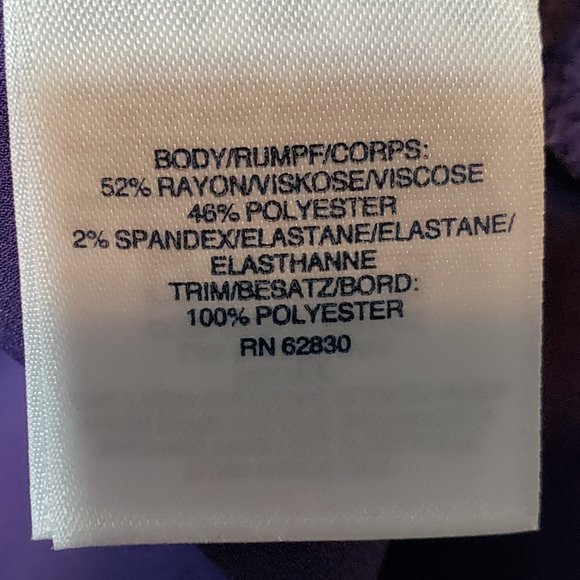 Lands' End Petite Purple Long Sleeve Split Back Top - Picture 6 of 10